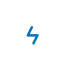 White battery icon with blue charging icon